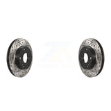 Front Coated Drilled Slotted Disc Brake Rotors Pair For Honda Civic Acura ILX KD-100084