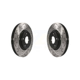 Front Coated Drilled Slotted Disc Brake Rotors Pair For Honda Pilot Acura MDX RLX ZDX KD-100054