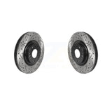 Front Coated Drilled Slotted Disc Brake Rotors Pair For Hyundai Genesis KD-100442