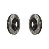 Front Coated Drilled Slotted Disc Brake Rotors Pair For Lexus IS250 KD-100050