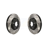 Front Coated Drilled Slotted Disc Brake Rotors Pair For Mazda 6 CX-5 KD-100086