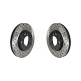 Front Coated Drilled Slotted Disc Brake Rotors Pair For Mini Cooper Countryman Paceman KD-100449