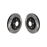 Front Coated Drilled Slotted Disc Brake Rotors Pair For Mini Cooper KD-100453