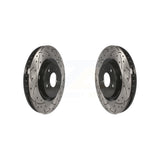 Front Coated Drilled Slotted Disc Brake Rotors Pair For Nissan Rogue KD-100097