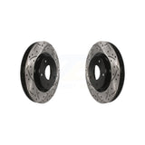 Front Coated Drilled Slotted Disc Brake Rotors Pair For Nissan Rogue Sentra Select KD-100064