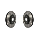 Front Coated Drilled Slotted Disc Brake Rotors Pair For Nissan Sentra Juke KD-100065