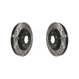 Front Coated Drilled Slotted Disc Brake Rotors Pair For Nissan Sentra Juke KD-100077