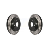 Front Coated Drilled Slotted Disc Brake Rotors Pair For Ram 1500 Dodge Durango Classic Chrysler Aspen KD-100025