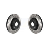 Front Coated Drilled Slotted Disc Brake Rotors Pair For Ram 1500 KD-100432