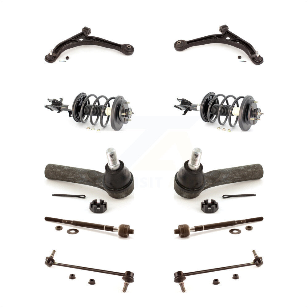Front Control Arms Assembly And Complete Shock Tie Rods Link Sway Bar Suspension Kit (10Pc) For 2002-2004 Honda Odyssey KSS-104009