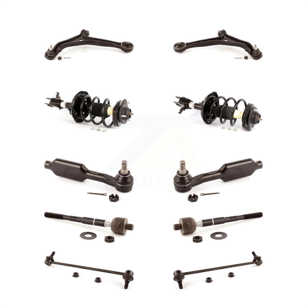Front Control Arms Assembly And Complete Shock Tie Rods Link Sway Bar Suspension Kit (10Pc) For 2008-2009 Honda Odyssey Touring KSS-104003