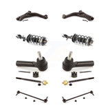 Front Control Arms Assembly And Complete Shock Tie Rods Link Sway Bar Suspension Kit (10Pc) For 2008-2009 Mazda Tribute With 16mm Diameter Thread At Outer End KSS-104023