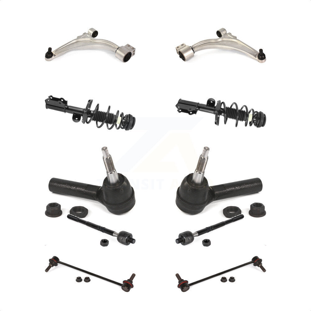 Front Control Arms Assembly And Complete Shock Tie Rods Link Sway Bar Suspension Kit (10Pc) For 2013-2016 Buick Verano RPO Code NJ1 Non-Variable Power KSS-104042