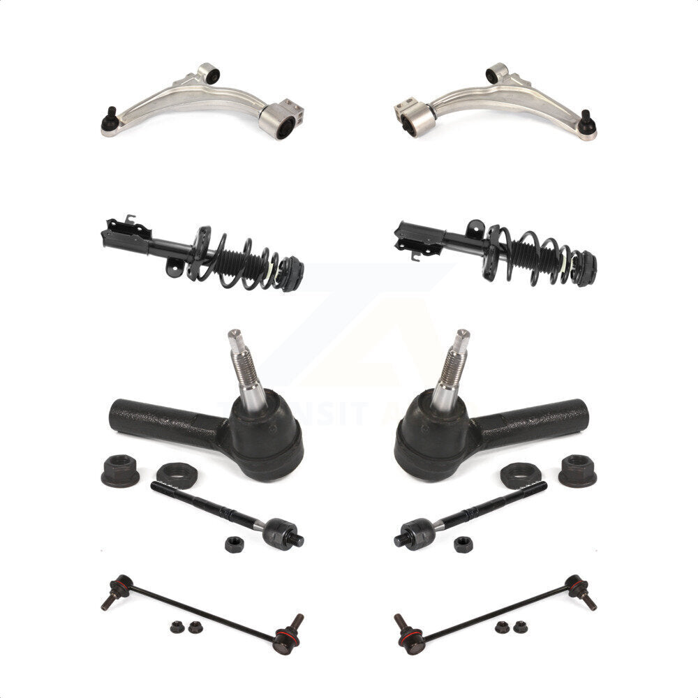 Front Control Arms Assembly And Complete Shock Tie Rods Link Sway Bar Suspension Kit (10Pc) For Chevrolet Volt KSS-104041