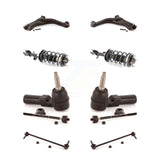 Front Control Arms Assembly And Complete Shock Tie Rods Link Sway Bar Suspension Kit (10Pc) For Ford Escape Mercury Mariner Mazda Tribute KSS-104005