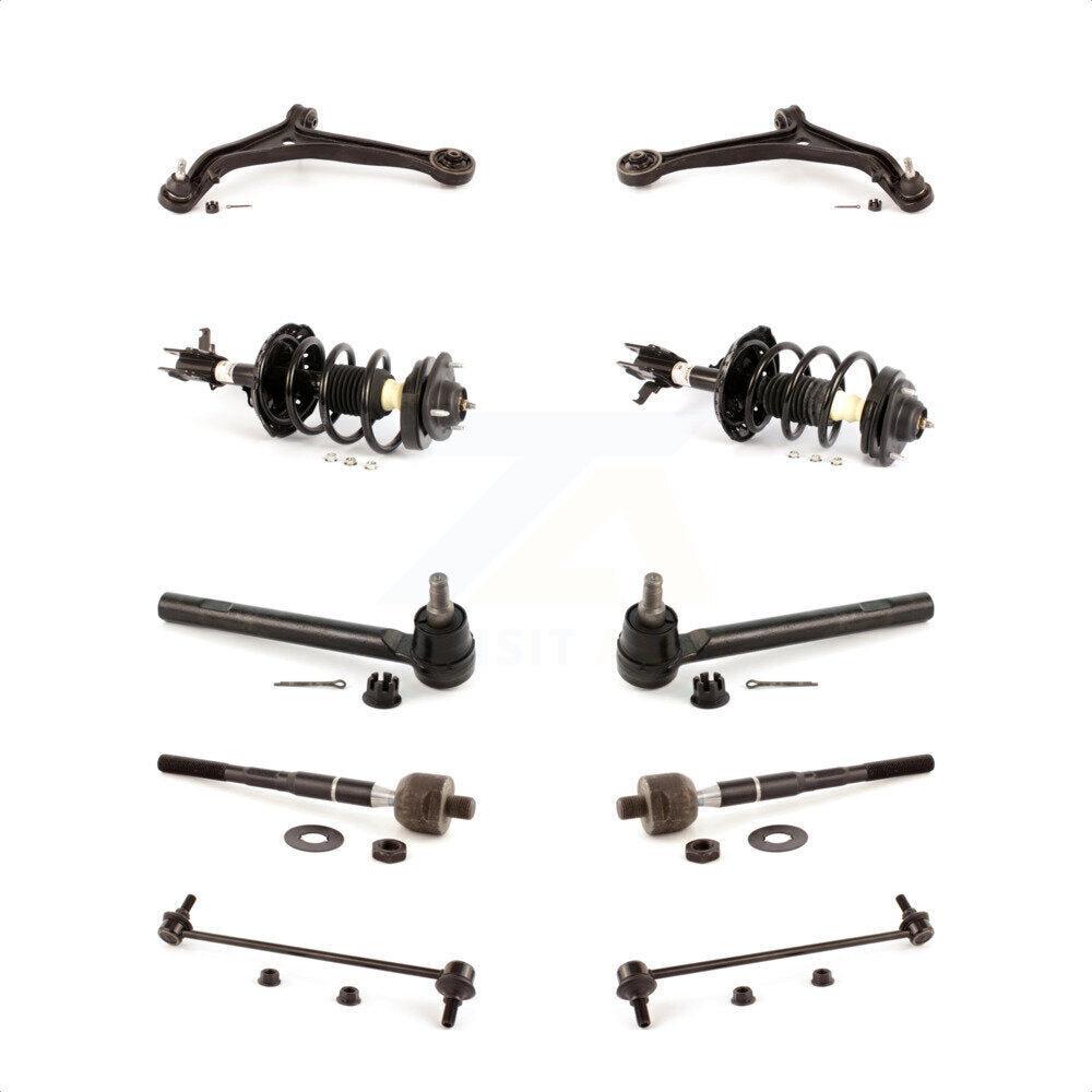 Front Control Arms Assembly And Complete Shock Tie Rods Link Sway Bar Suspension Kit (10Pc) For Honda Odyssey KSS-104002