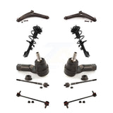 Front Control Arms Assembly And Complete Shock Tie Rods Link Sway Bar Suspension Kit (10Pc) For Mitsubishi Lancer Excludes GTS Models KSS-104026