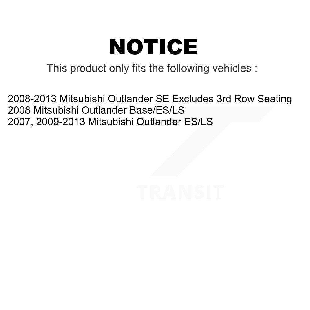 Front Control Arms Assembly And Complete Shock Tie Rods Link Sway Bar Suspension Kit (10Pc) For Mitsubishi Outlander KSS-104028