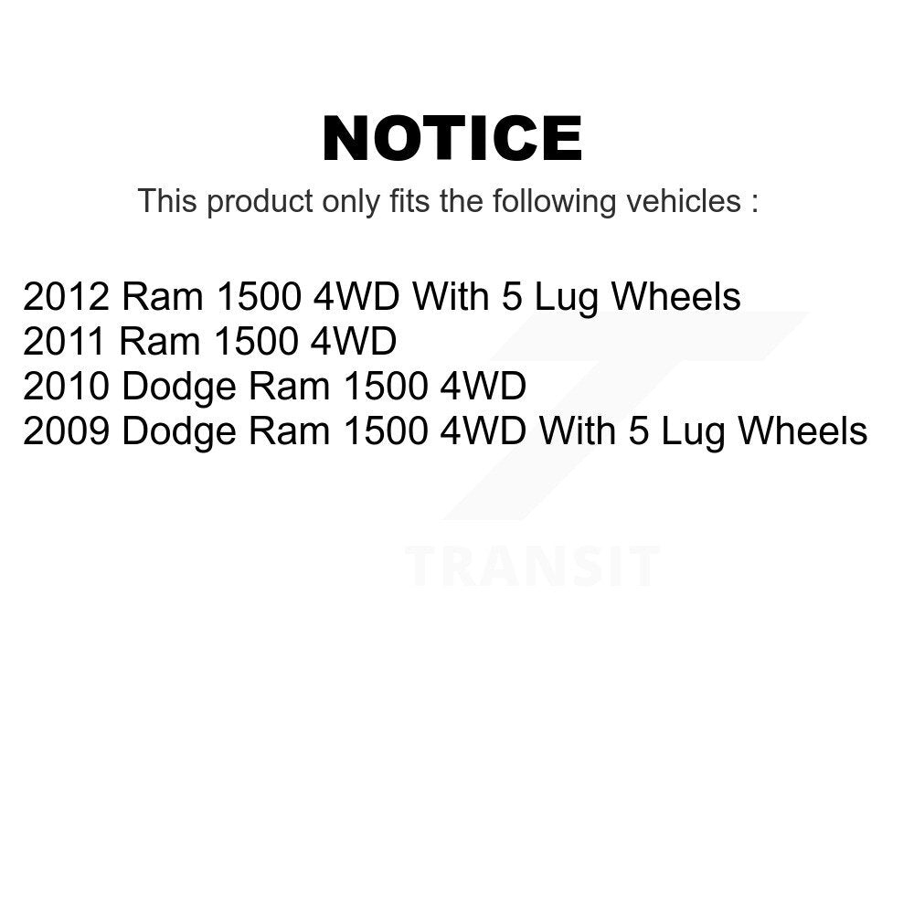 Front Control Arms Assembly And Lower Ball Joints Tie Rods Link Sway Bar Suspension Kit (10Pc) For Ram 1500 Dodge 4WD KTR-103518
