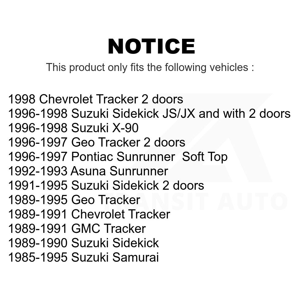 Front Disc Brake Rotor 8-96008 For Suzuki Tracker Geo Samurai Sidekick Chevrolet X-90 GMC Asuna Pontiac Sunrunner