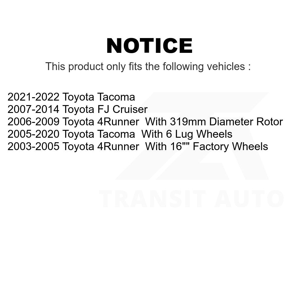 Front Disc Brake Rotor 8-980670 For Toyota Tacoma 4Runner FJ Cruiser