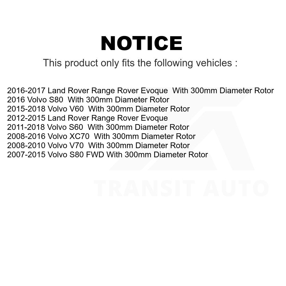 Front Disc Brake Rotor 8-980725 For Volvo S60 Land Rover Range Evoque XC70 S80 V60 V70