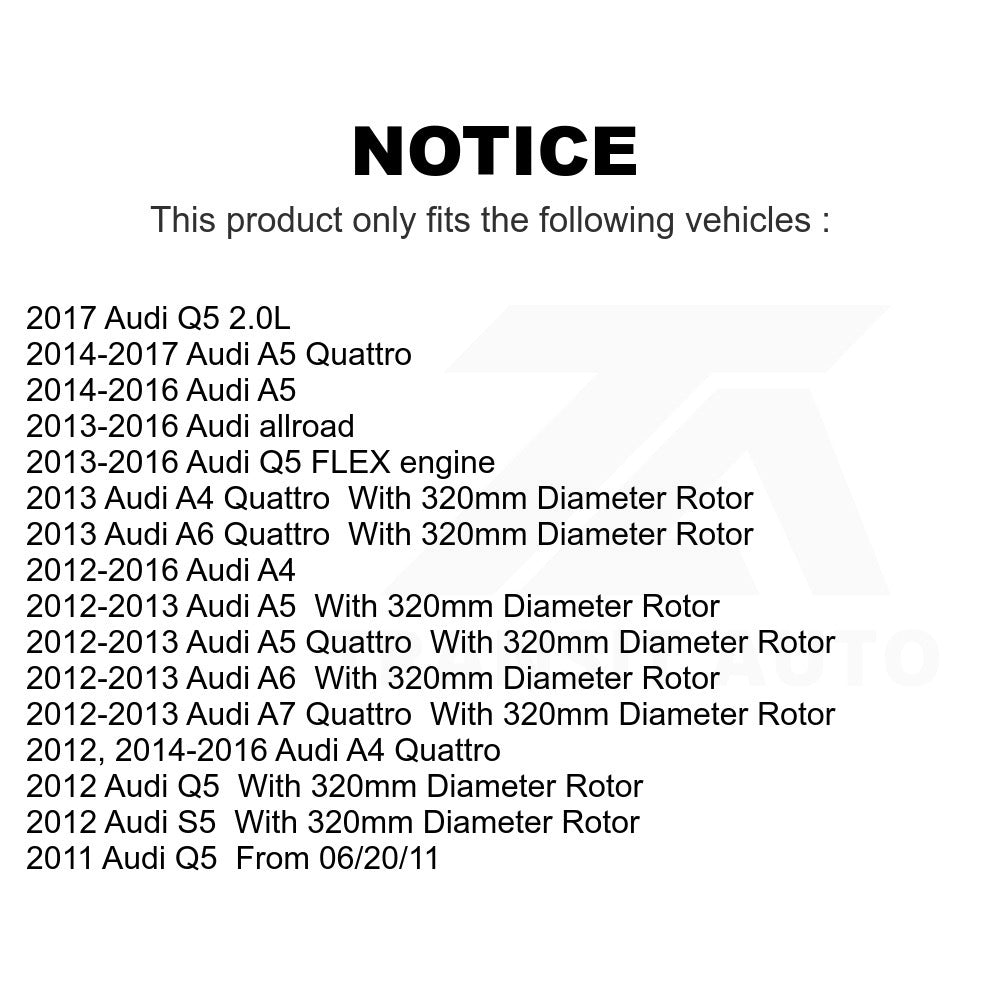 Front Disc Brake Rotor 8-980941 For Audi Q5 A4 A5 Quattro A7 allroad A6 S5