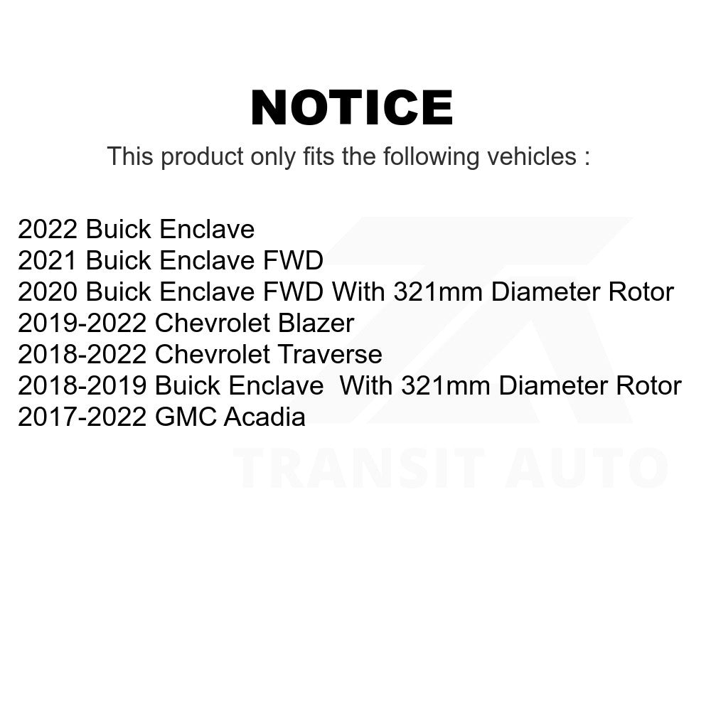 Front Disc Brake Rotor DS1-582061 For Chevrolet Traverse GMC Acadia Buick Enclave Blazer