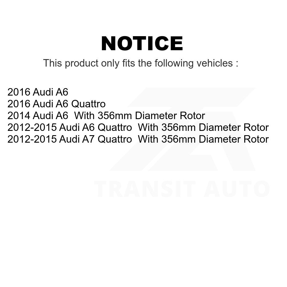Front Disc Brake Rotor DS1-980939 For Audi A6 Quattro A7