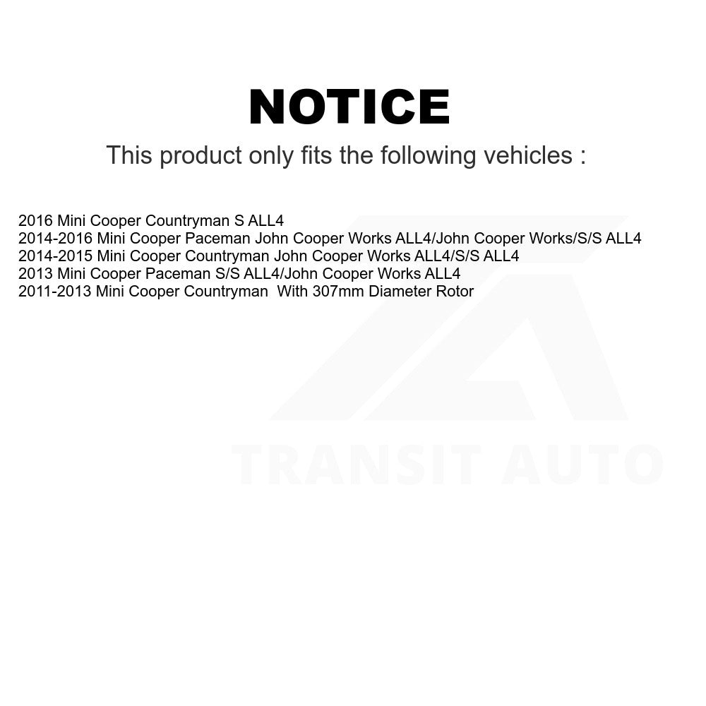 Front Disc Brake Rotor DS1-980967 For Mini Cooper Countryman Paceman