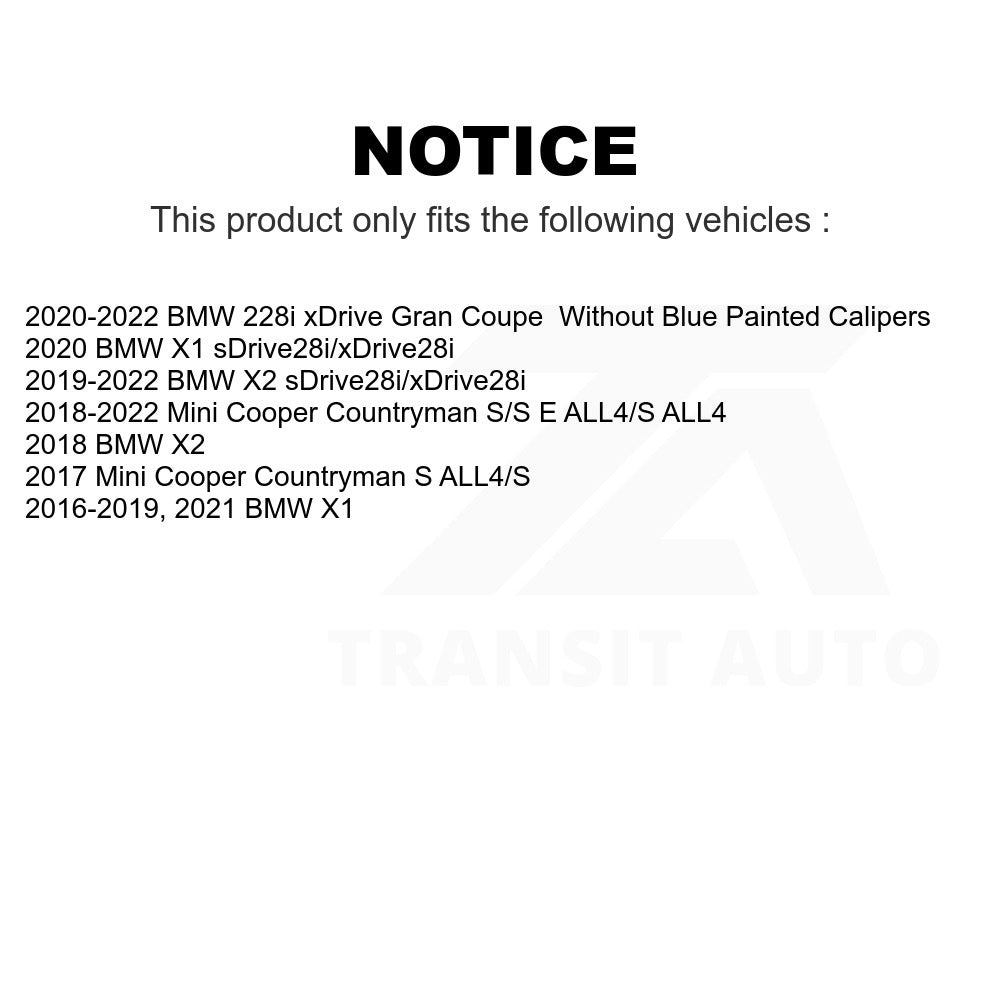 Front Disc Brake Rotor DS1-982128 For BMW X1 Mini Cooper Countryman X2 228i xDrive Gran Coupe