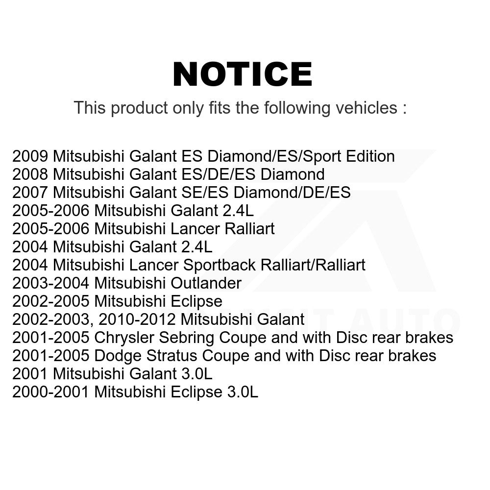 Front Disc Brake Rotor GCR-76921 For Mitsubishi Galant Chrysler Sebring Dodge Stratus Eclipse Lancer Outlander