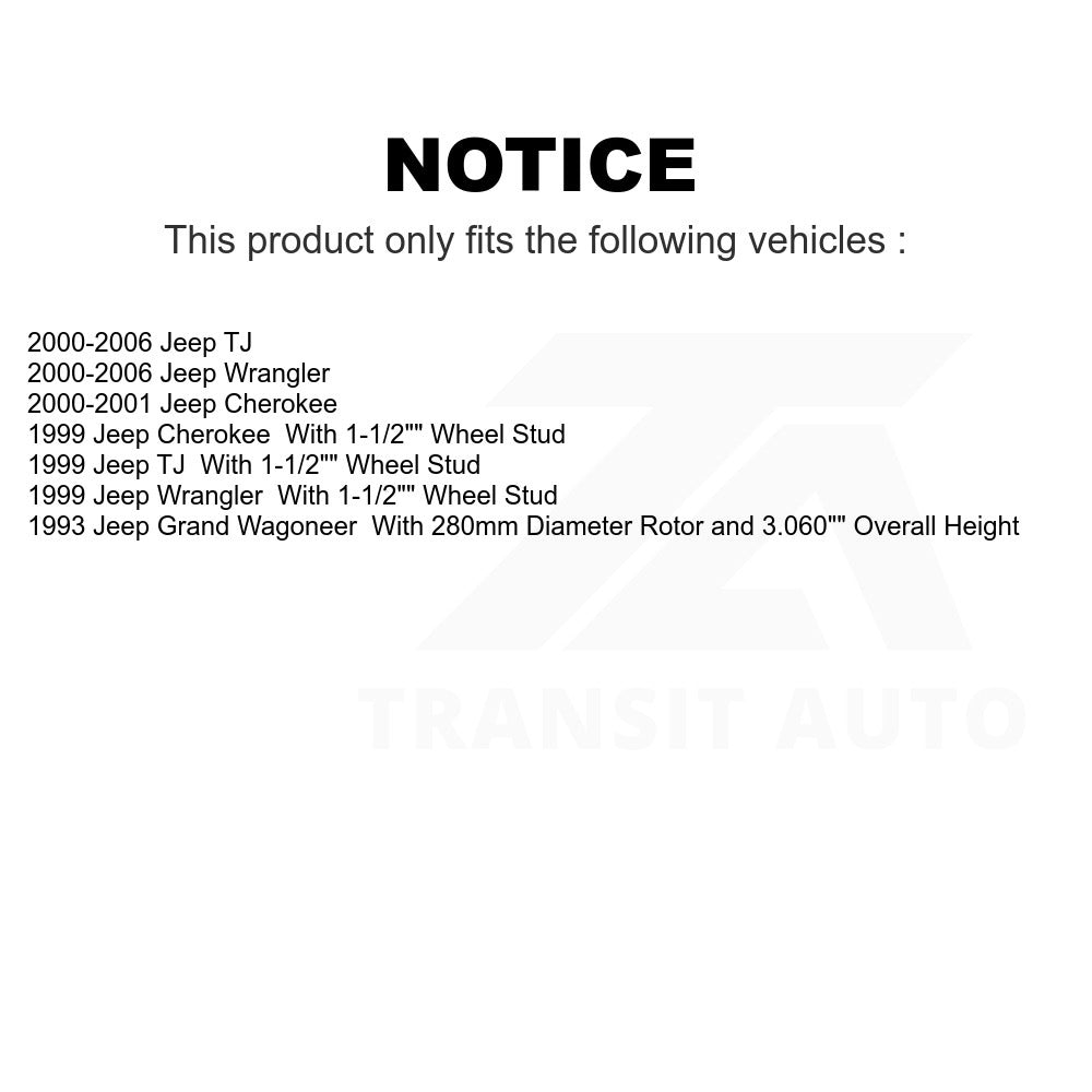 Front Disc Brake Rotor GCR-76923 For Jeep Wrangler Cherokee Grand Wagoneer TJ