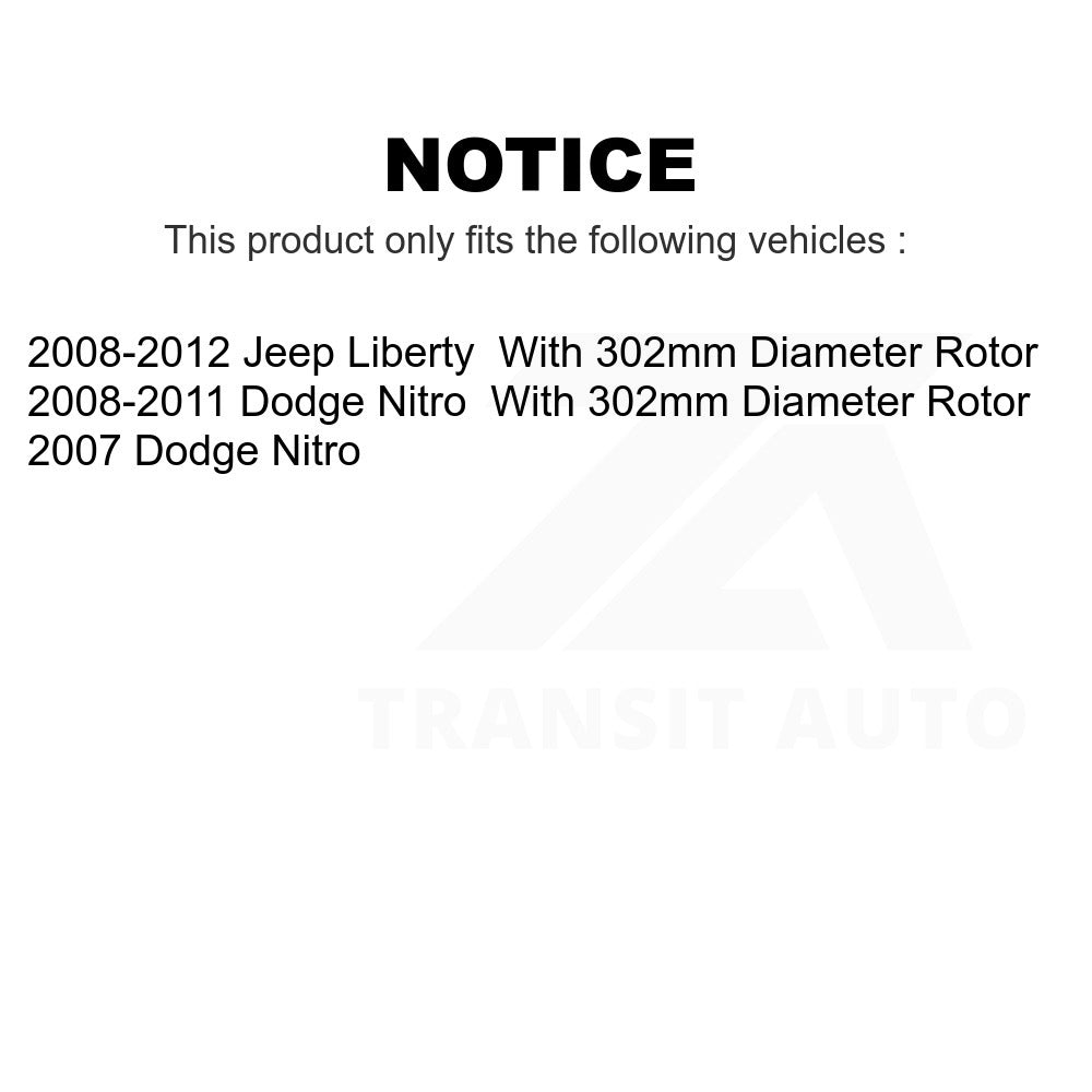 Front Disc Brake Rotor GCR-780540 For Jeep Liberty Dodge Nitro