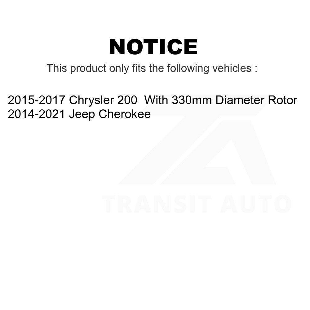 Front Disc Brake Rotor GCR-781768 For Jeep Cherokee Chrysler 200