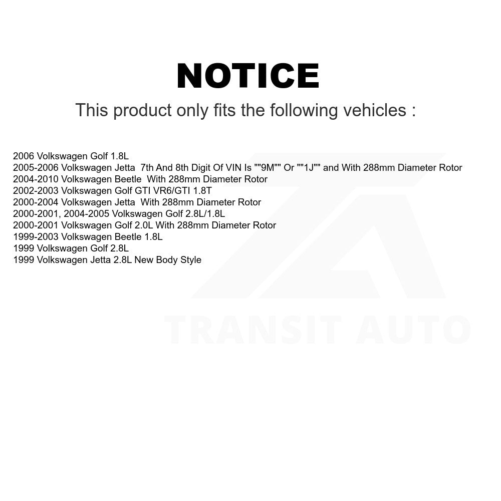 Front Disc Brake Rotor GCR-96806 For Volkswagen Jetta Beetle Golf