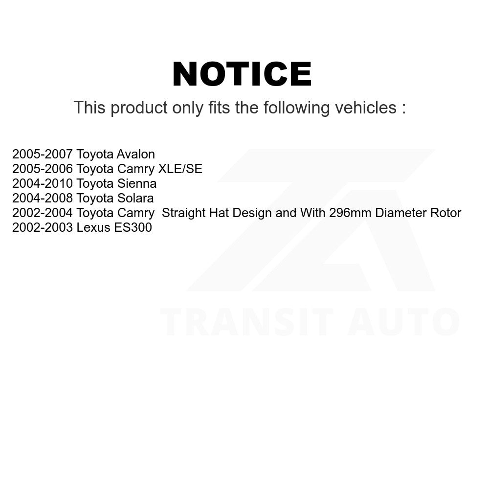 Front Disc Brake Rotor GCR-980077 For Toyota Camry Sienna Avalon Solara Lexus ES300