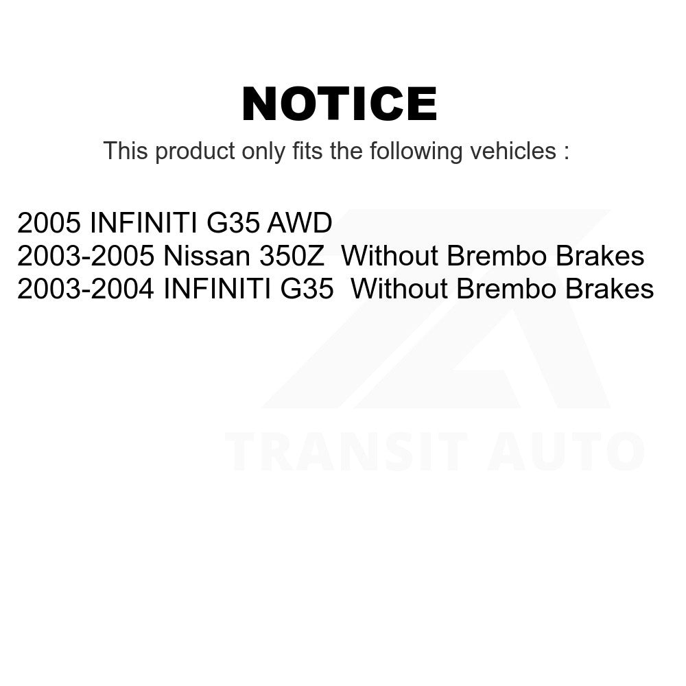 Front Disc Brake Rotor GCR-980115 For INFINITI G35 Nissan 350Z