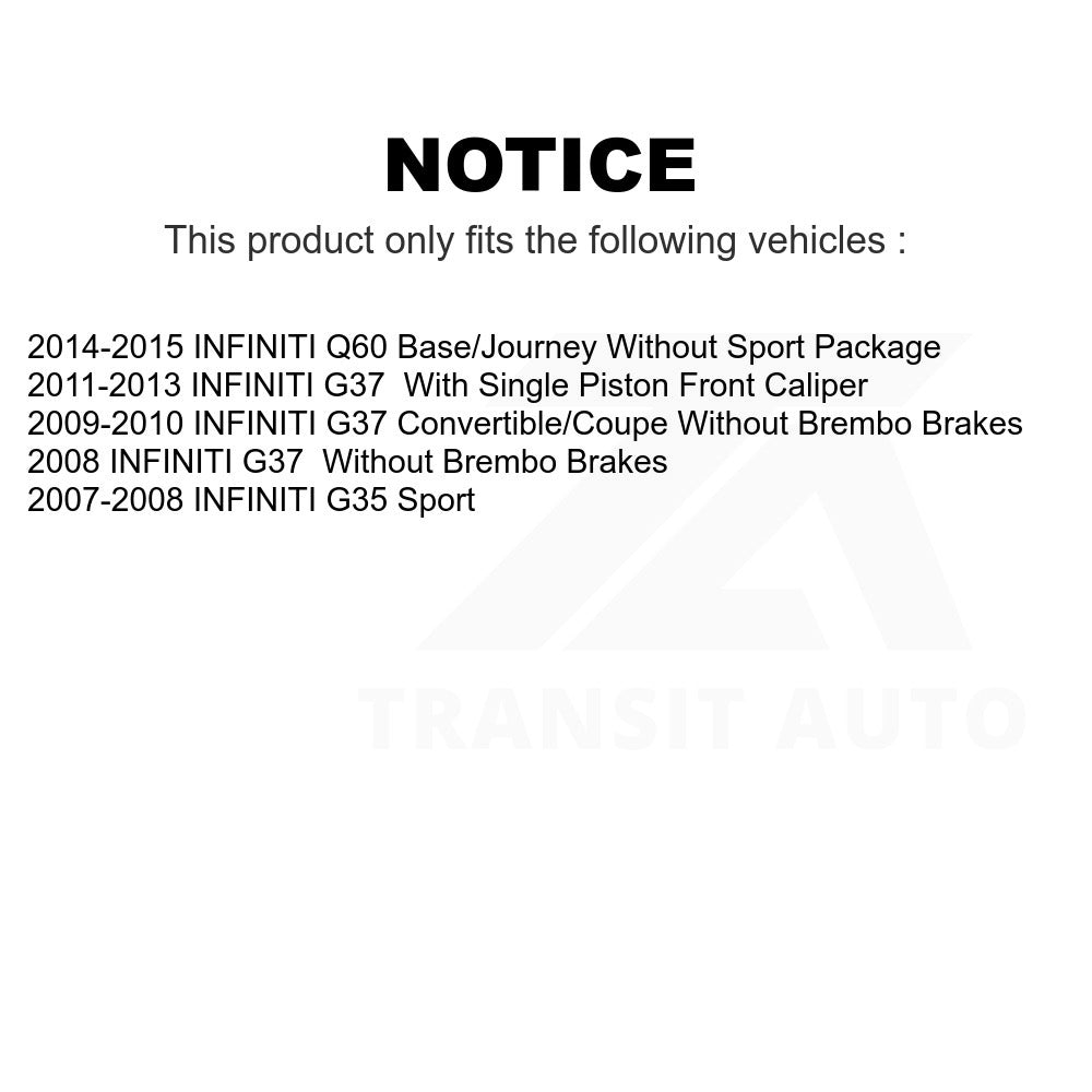 Front Disc Brake Rotor GCR-980575 For INFINITI G37 G35 Q60