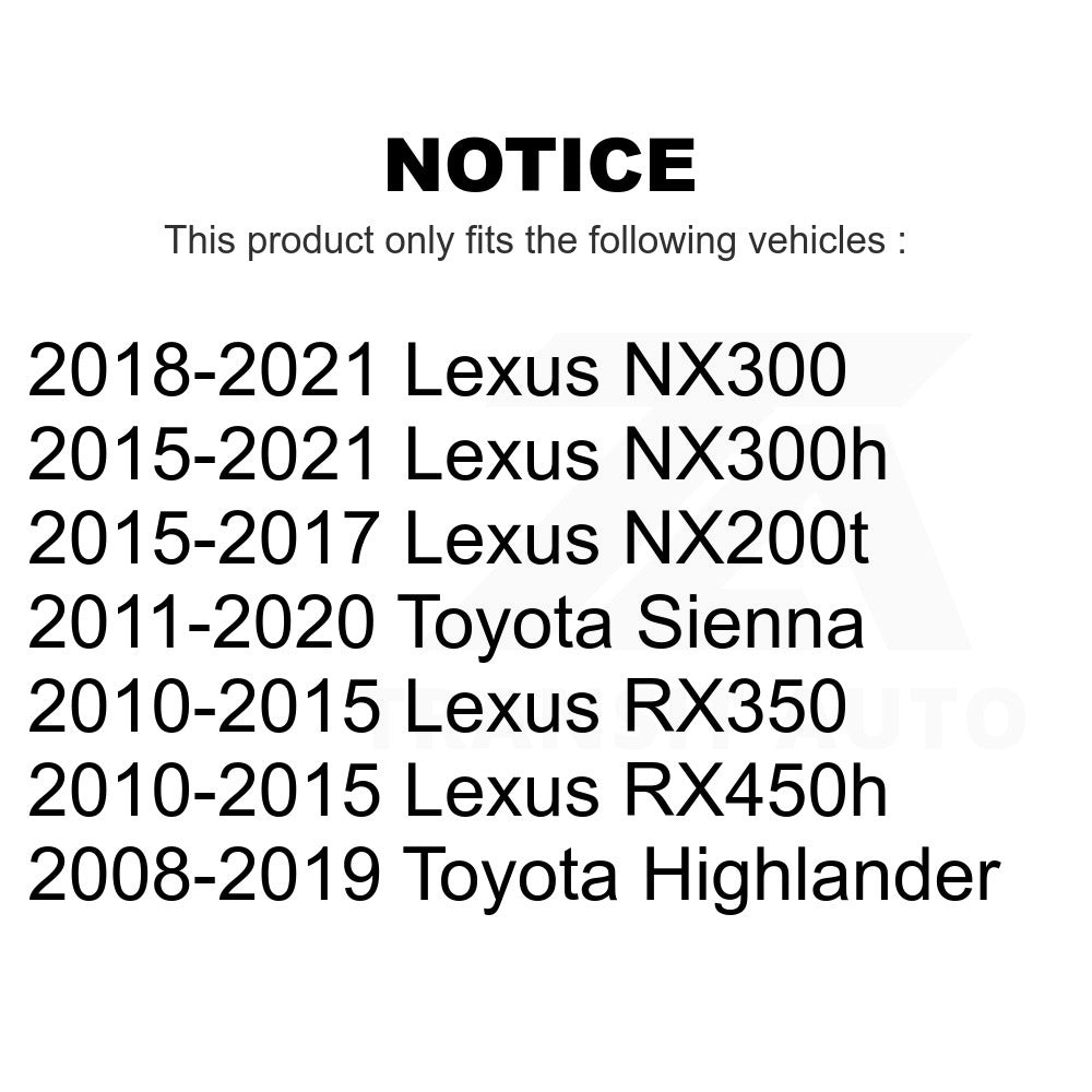 Front Disc Brake Rotor GCR-980636 For Toyota Highlander Sienna Lexus RX350 NX200t NX300 RX450h NX300h