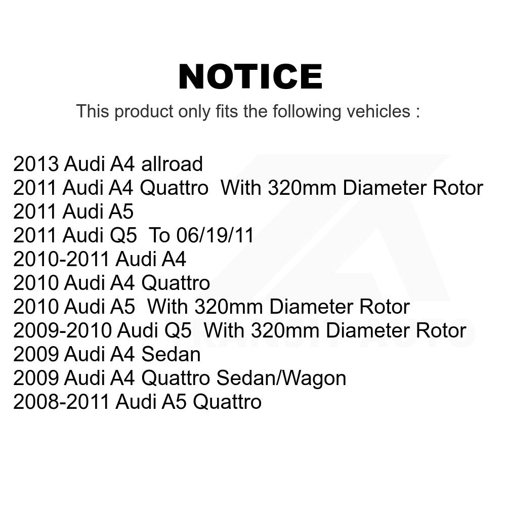 Front Disc Brake Rotor GCR-980697 For Audi A4 Quattro Q5 A5 allroad