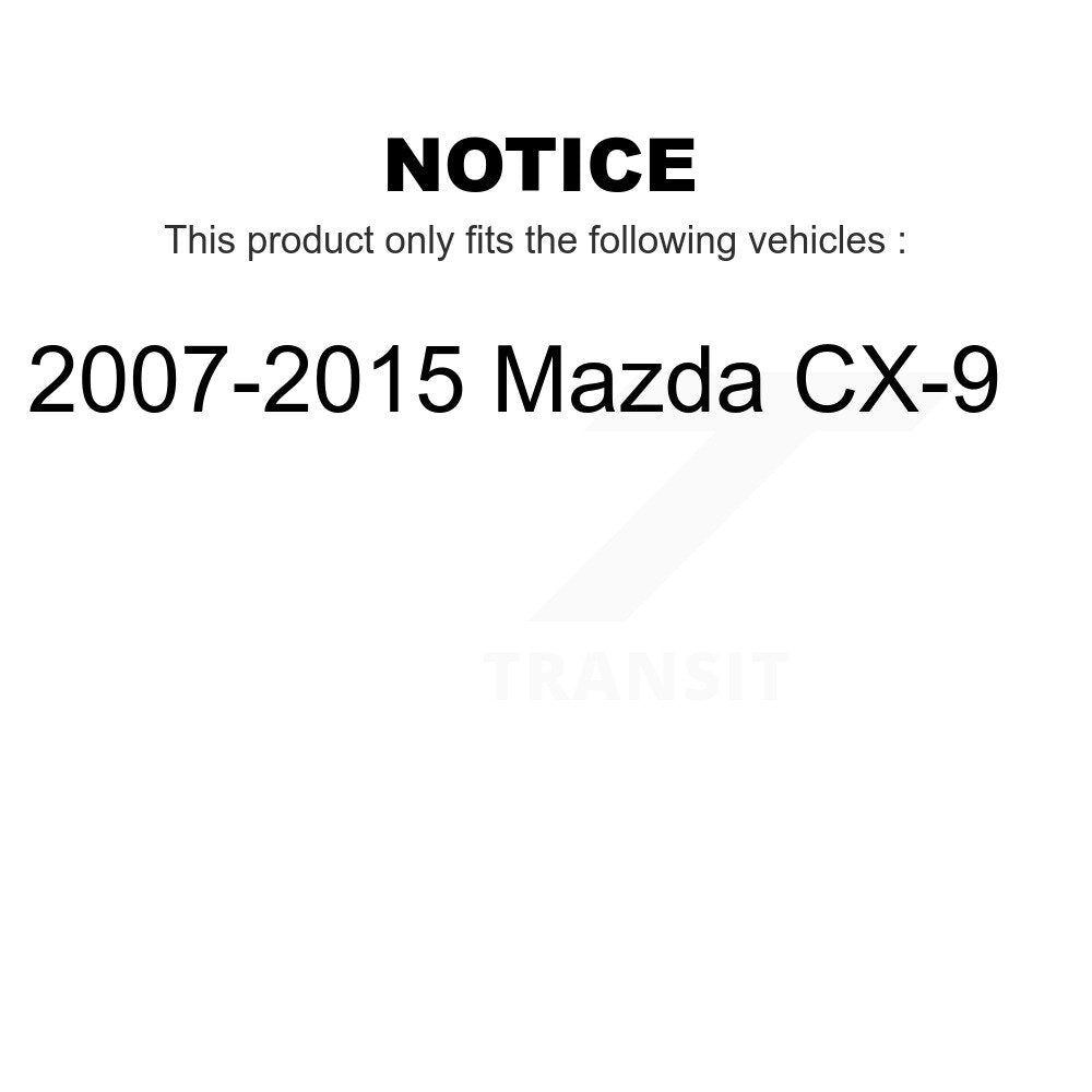 Front Disc Brake Rotors Pair For 2007-2015 Mazda CX-9 K8-100453