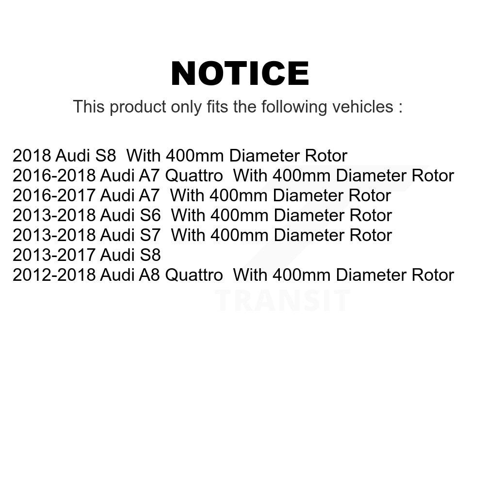 Front Disc Brake Rotors Pair For Audi A8 Quattro A7 S6 S7 S8 K8-102449