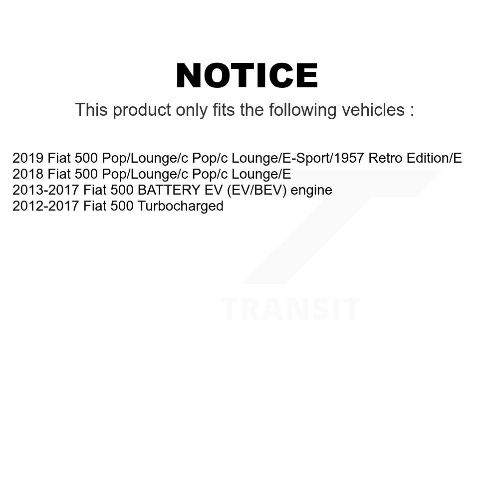 Front Disc Brake Rotors Pair For Fiat 500 K8-100546