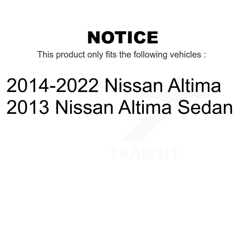 Front Disc Brake Rotors Pair For Nissan Altima K8-100550