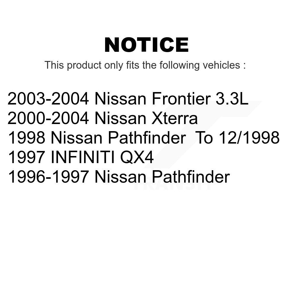 Front Disc Brake Rotors Pair For Nissan Xterra Frontier Pathfinder INFINITI QX4 K8-100290