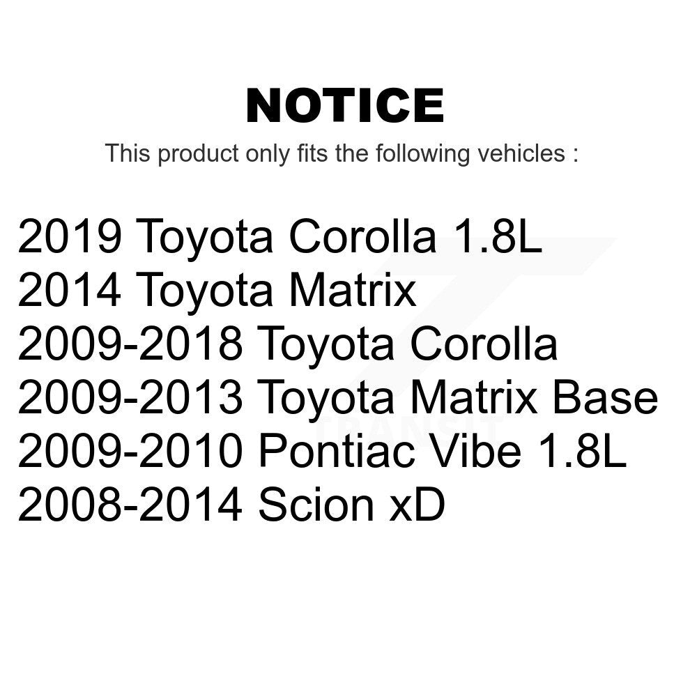 Front Disc Brake Rotors Pair For Toyota Corolla Scion xD Matrix Pontiac Vibe K8-100465