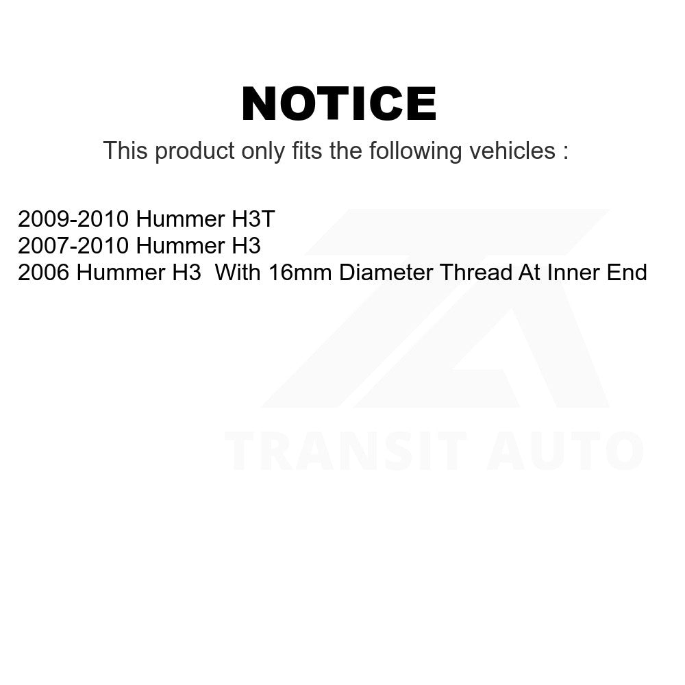 Front Inner Steering Tie Rod End TOR-EV800609 For Hummer H3 H3T