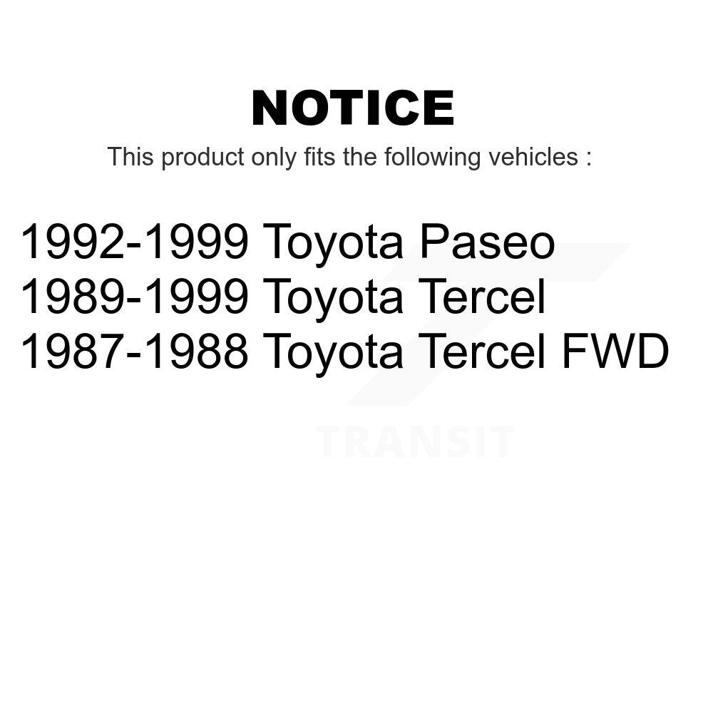 Front Inner Wheel Bearing Pair For Toyota Tercel Paseo K70-101334