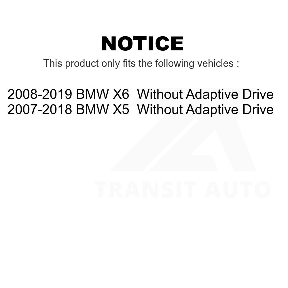 Front Left Suspension Stabilizer Bar Link Kit TOR-K750217 For BMW X5 X6 Without Adaptive Drive